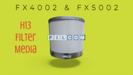 FILCOM H13 Replacement Filter Compatible With Filtermist FX4002 & FX5002 Oil Mist Systems - After Filter Cartridge (FREE SHIPPING)